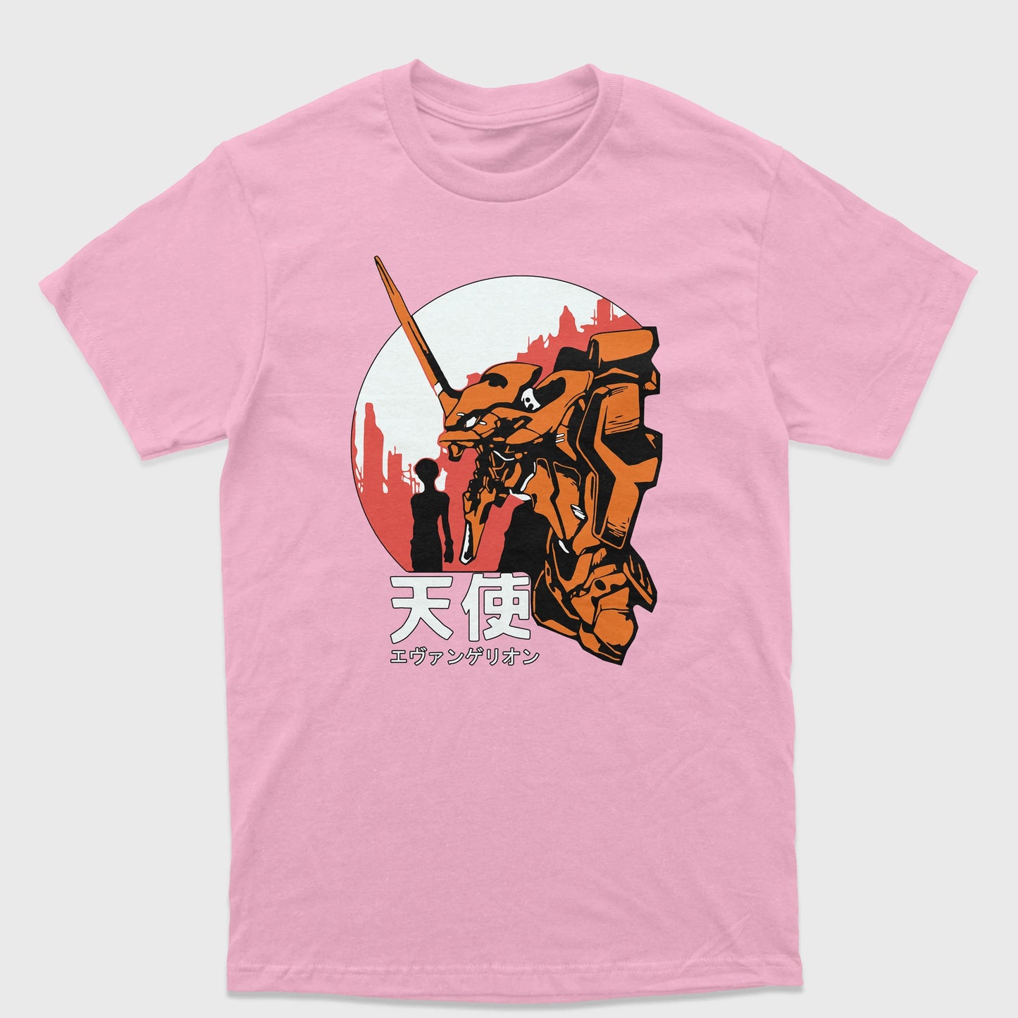 Camiseta Neon Genesis Evangelion Apocalipse Rosa Bebê