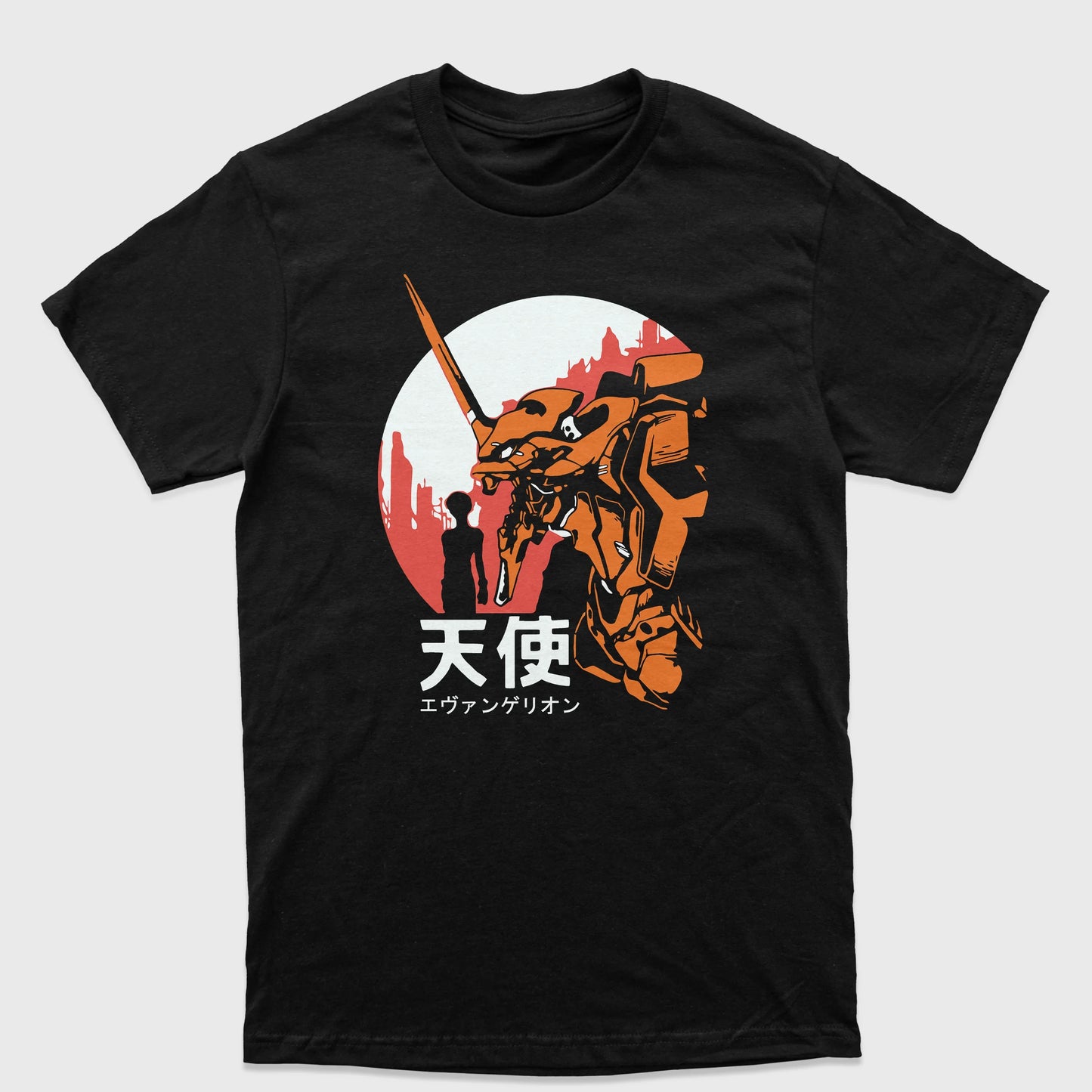 Camiseta Neon Genesis Evangelion Apocalipse Preto