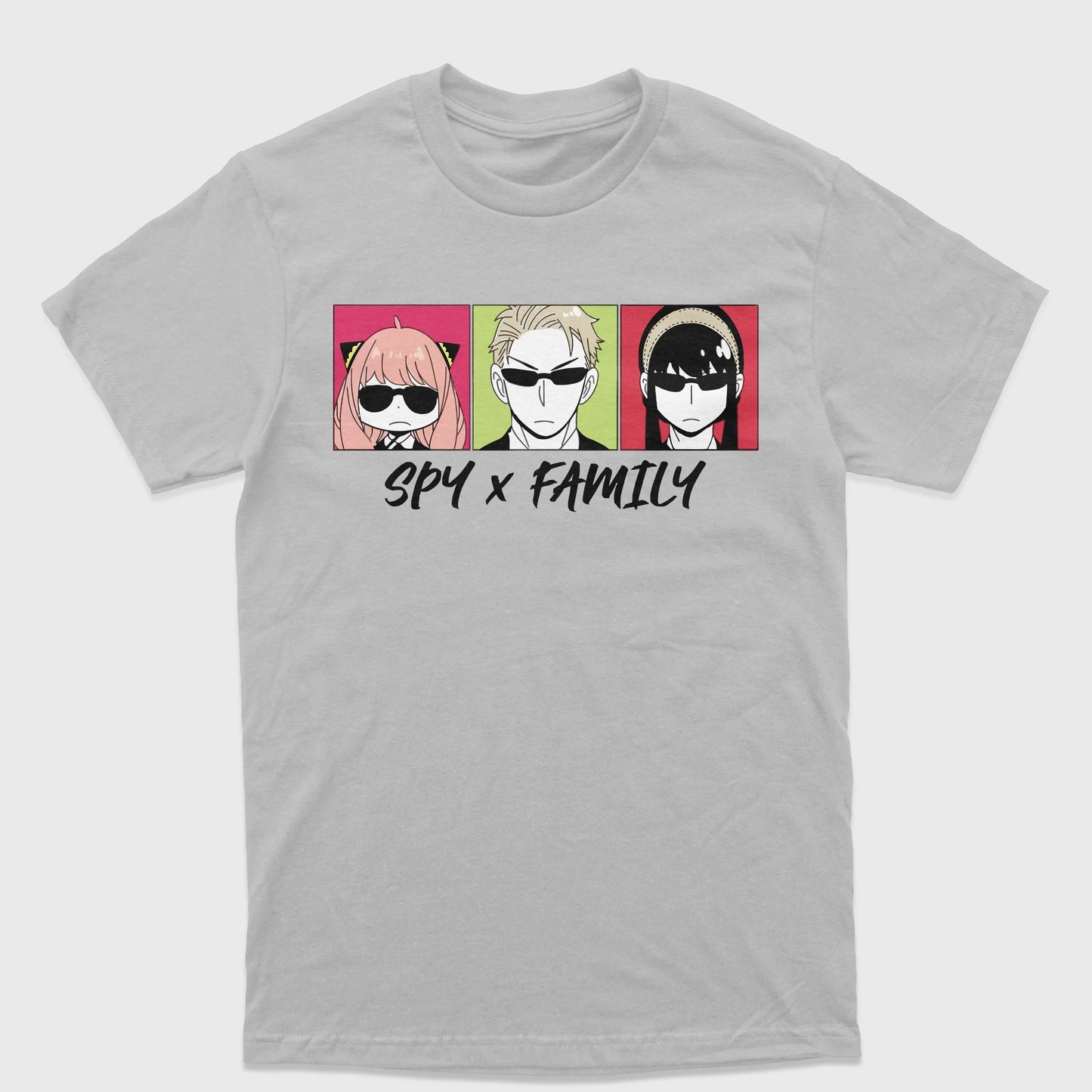 Camiseta Spy X Family Anime-cinza
