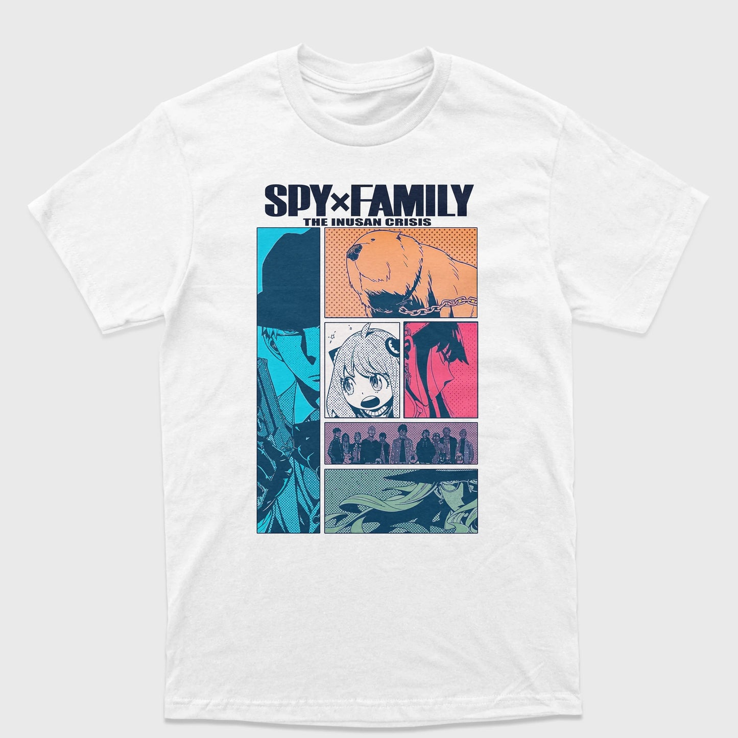 Camiseta Spy x Family Personagens-branco