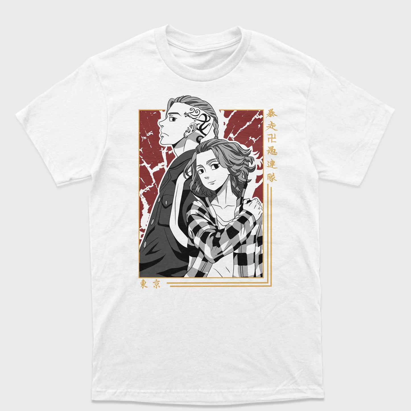 Camiseta Tokyo Revengers Mikey Draken Branco