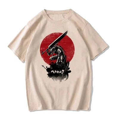 Camiseta Básica Unissex Berserk Guts Night- pérola