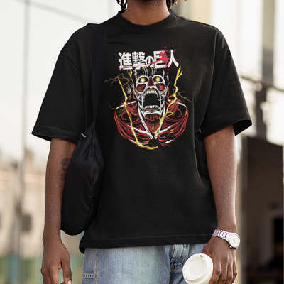 Camiseta Básica Unissex Attack On Titan Rain