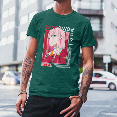 Camiseta Básica Unissex Zero Two Darling In The Franxx Anime