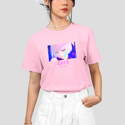 Camiseta Básica Unissex Lucy Anime CyberPunk