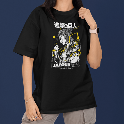 Camiseta Básica Unissex Attack On Titan Eren Jaeger