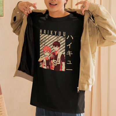Camiseta Básica Unissex Anime Haikyu!! Hinata E Kageyama