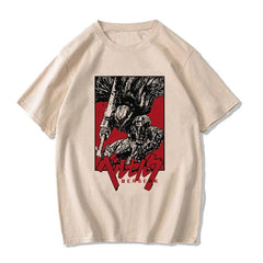 Camiseta Básica Unissex Berserk Guerreiro Lutando