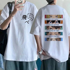 Camiseta Básica Unissex Haikyuu Personagens