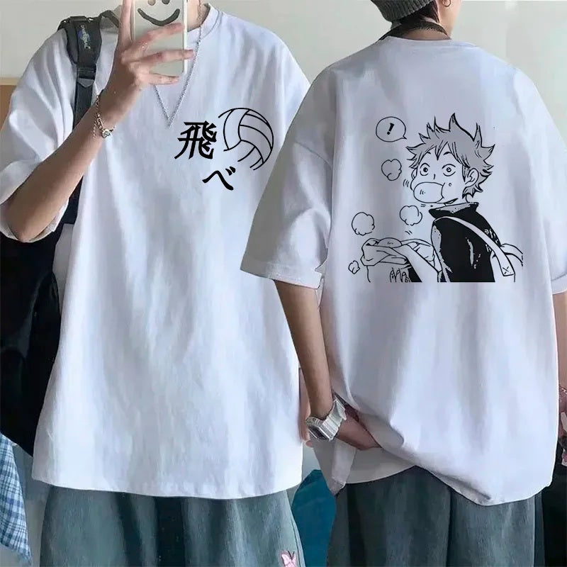 Camiseta Básica Unissex Haikyuu - Branca 