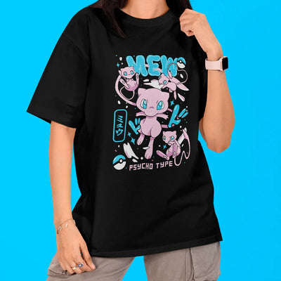 Camiseta Oversized Pokemon Mew Collab