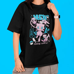 Camiseta Oversized Pokemon Mew Collab