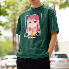 Camiseta Básica Unissex Zero Two Rosto Pirulito Darling In The Franxx
