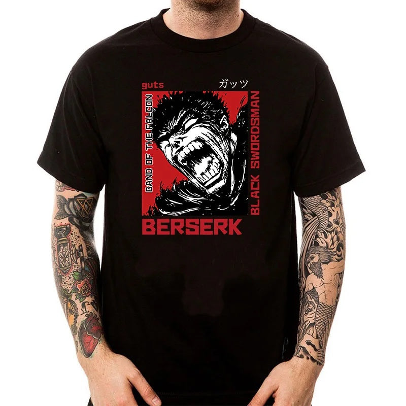 Camiseta Básica Unissex Berserk Scream - preto