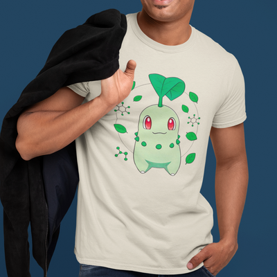 Camiseta Básica Unissex Pokemon Chicorita Green