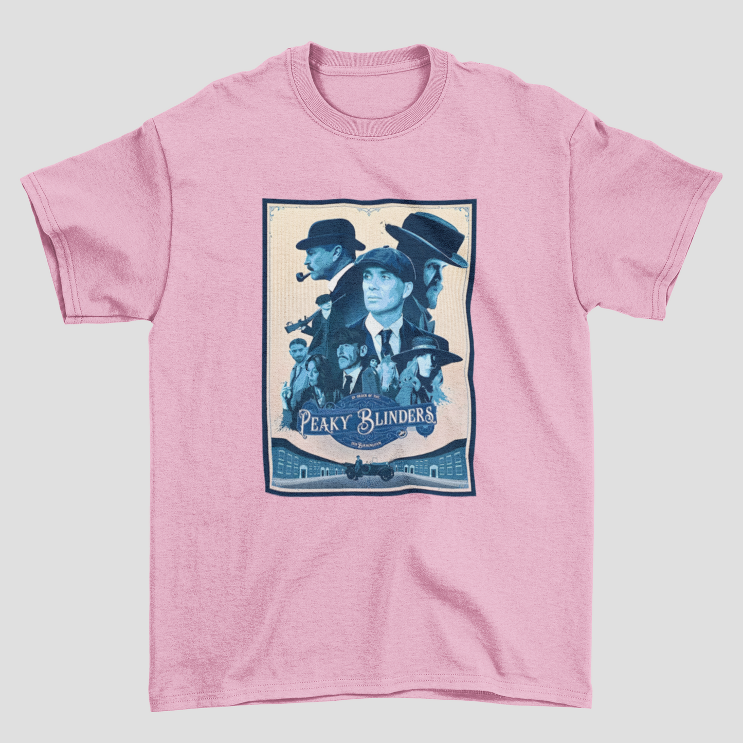 Camiseta Básica Unissex Peaky Blinders Illustration Graphic