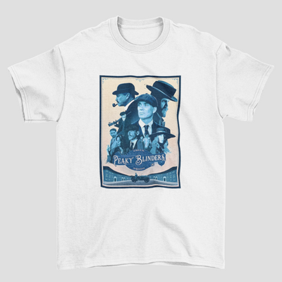 Camiseta Básica Unissex Peaky Blinders Illustration Graphic