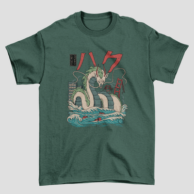 Camiseta Básica Unissex A Viagem de Chihiro Dragon