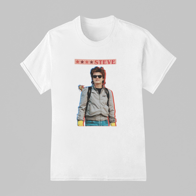Camiseta Básica Unissex Stranger Things Steve