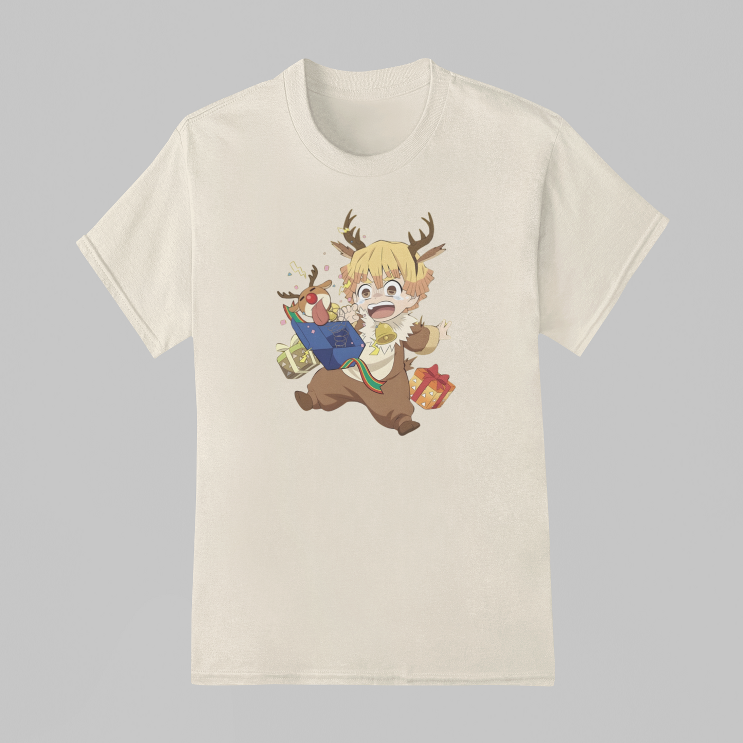 Camiseta Básica Unissex Demon Slayer Zenitsu Natalino