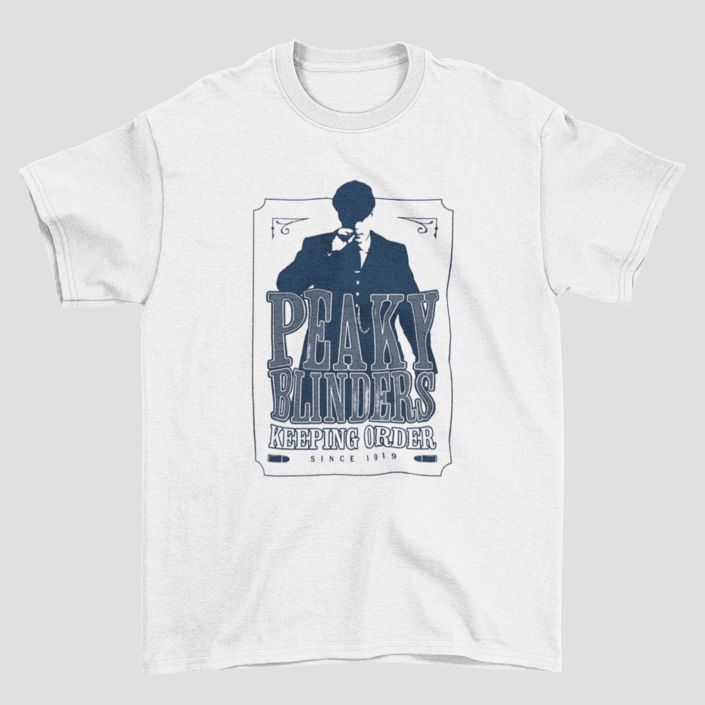 Camiseta Básica Unissex Peaky Blinders Keeping Order Since 1919