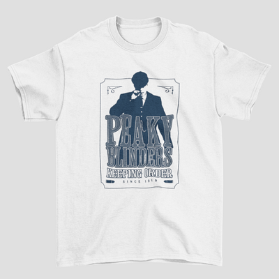 Camiseta Básica Unissex Peaky Blinders Keeping Order Since 1919