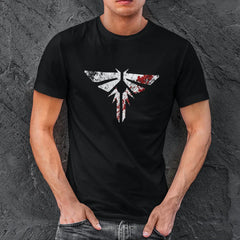 Camiseta Básica Unissex The Last Of Us Simbolo Vagalumes Sangue