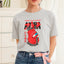 Camiseta Básica Unissex Akira Gato Kaneda Shotaro- cinza