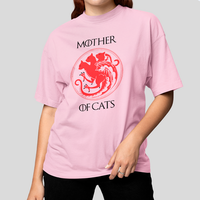 Camiseta Básica Unissex Mother Of Cats Game Of Thrones