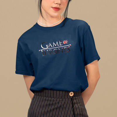 Camiseta Básica Unissex Logo Cromo Game Of Thrones
