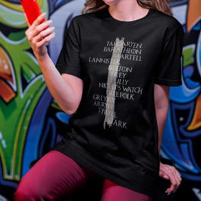 Camiseta Básica Unissex Texto Game Of Thrones