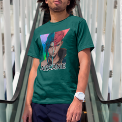 Camiseta Básica Unissex Arcane Jinx VI Rosto