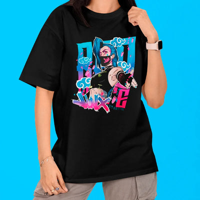 Camiseta Oversized Arcane Jinx Mascara