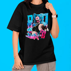 Camiseta Oversized Arcane Jinx Mascara