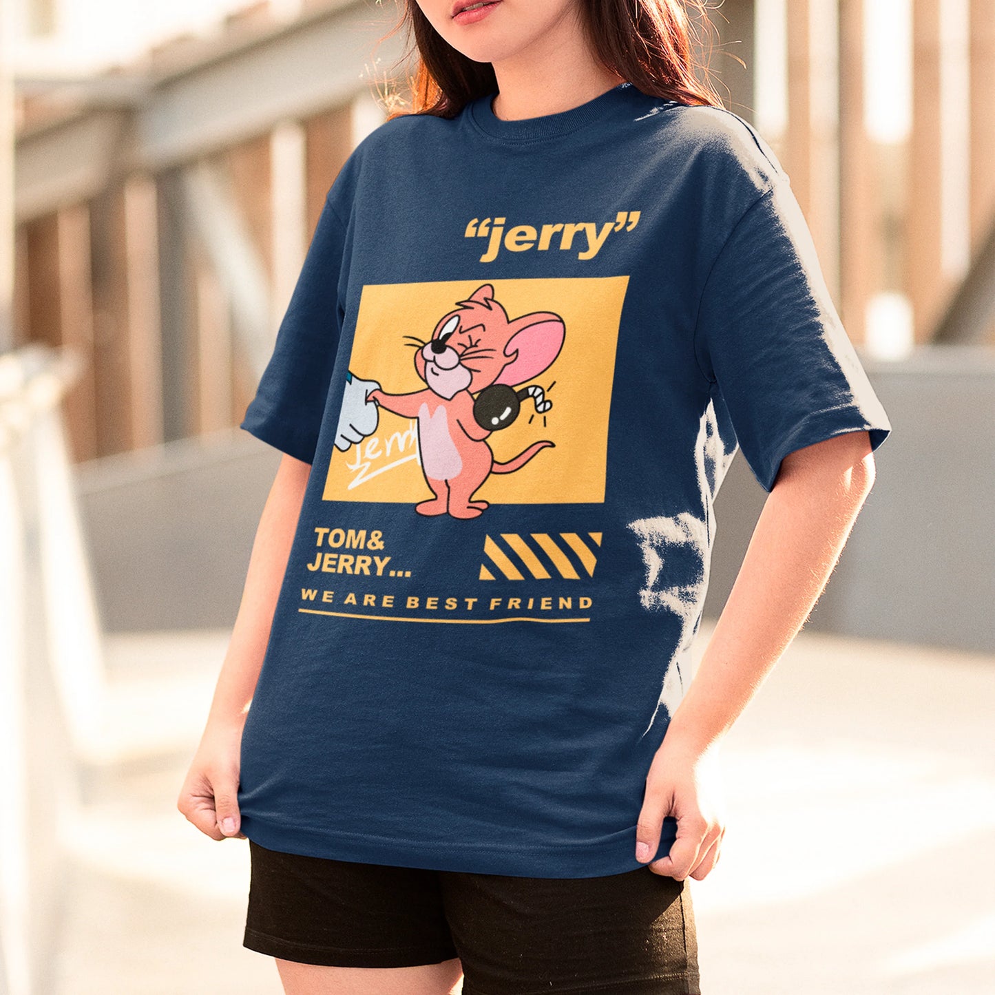 Camiseta Básica Unissex Jerry Tom e Jerry