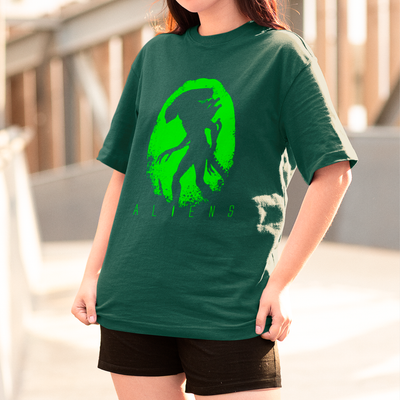 Camiseta Básica Unissex Alien Silhueta Xenomorph