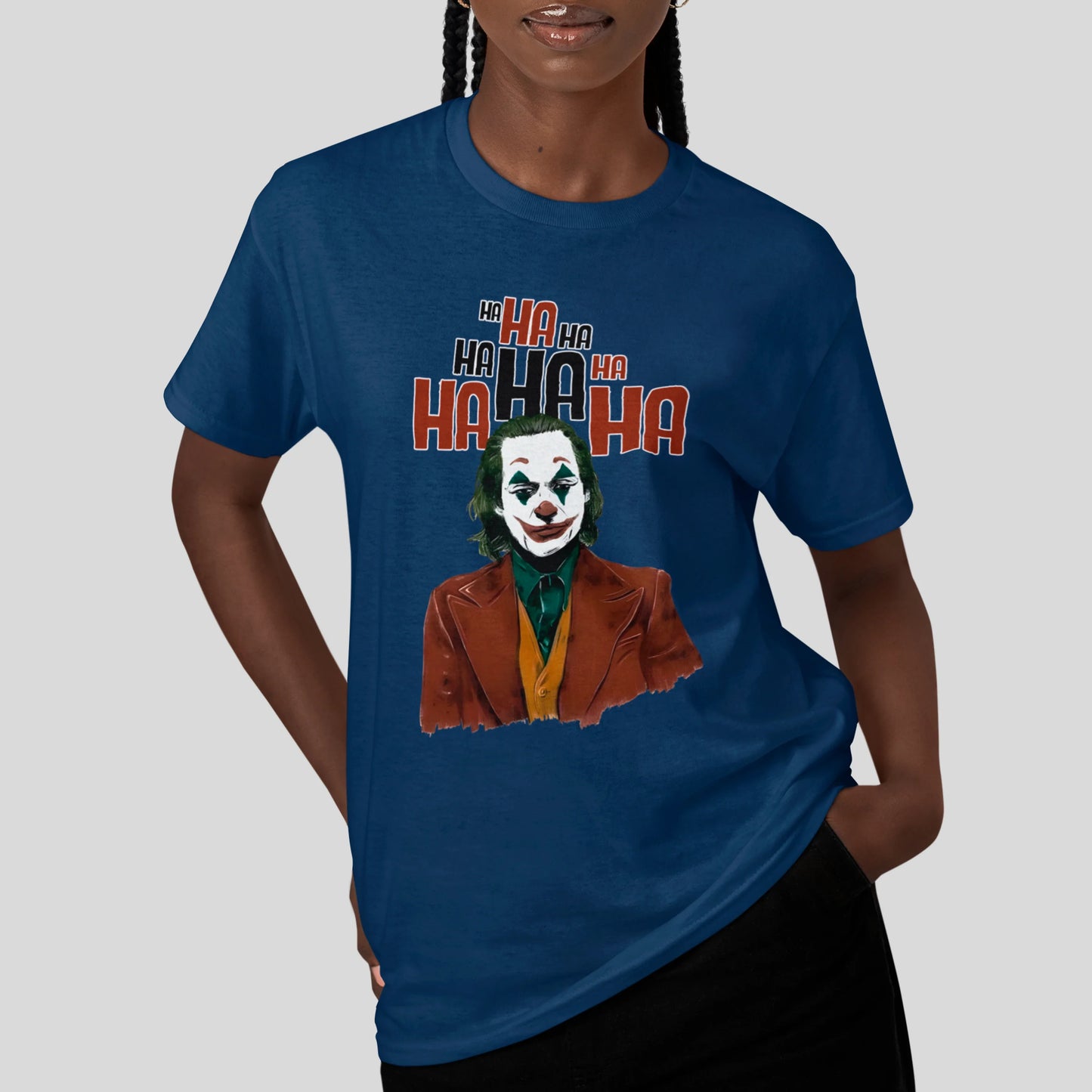 Camiseta Básica Unissex Joker Risada HA HA HA