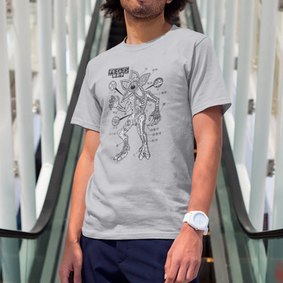 Camiseta Básica Unissex Anatomia Demodog Japones Stranger Things