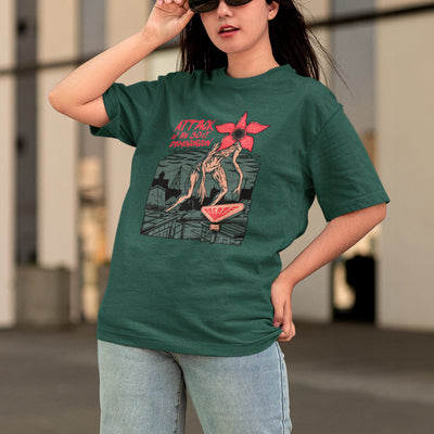 Camiseta Básica Unissex Attack Demogorgon Stranger Things