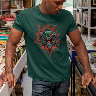 Camiseta Básica Unissex Doom Guy Capacete