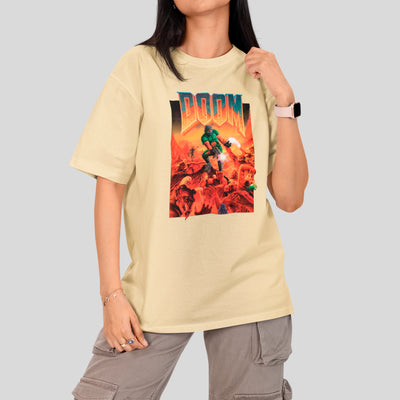 Camiseta Básica Unissex Doom Capa Antiga