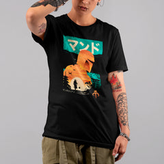 Camiseta Básica Unissex Pintura Mandalorian Kanji