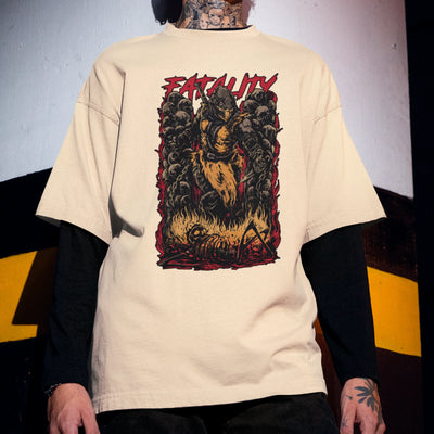 Camiseta Básica Unissex Mortal Kombat Scorpion Fatality