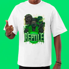 Camiseta Oversized Mortal Kombat Reptile Orb