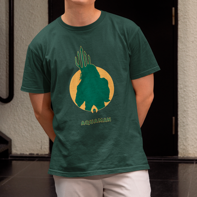 Camiseta Básica Unissex Silhueta Aquaman