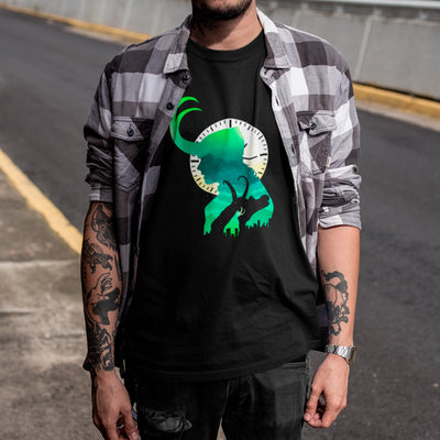 Camiseta Básica Unissex Silhueta Verde Loki