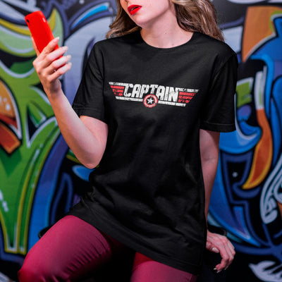 Camiseta Básica Unissex Captain Escudo Capitao America
