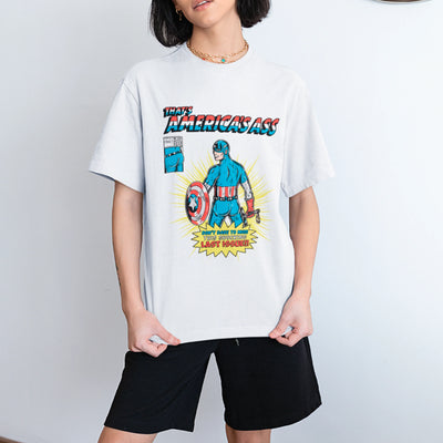 Camiseta Básica Unissex Americas Ass Capitao America