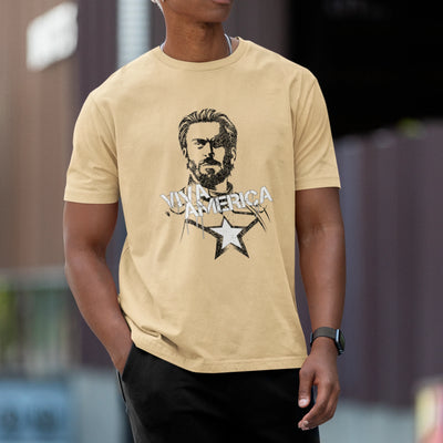 Camiseta Básica Unissex Viva America Capitao America