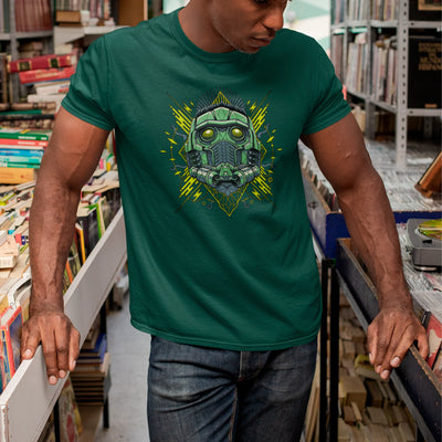 Camiseta Básica Unissex Capacete Sr Das Estrelas Guardioes Da Galaxia